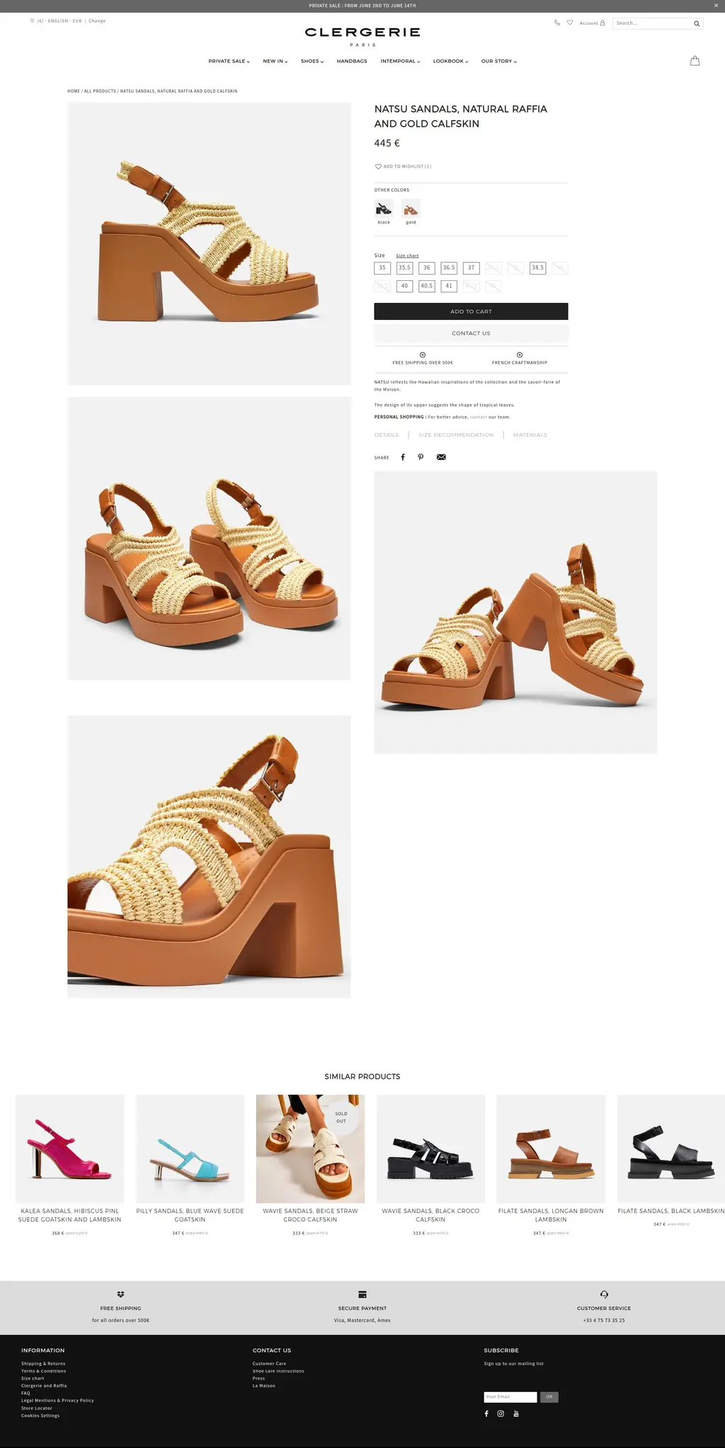 Product page desktop