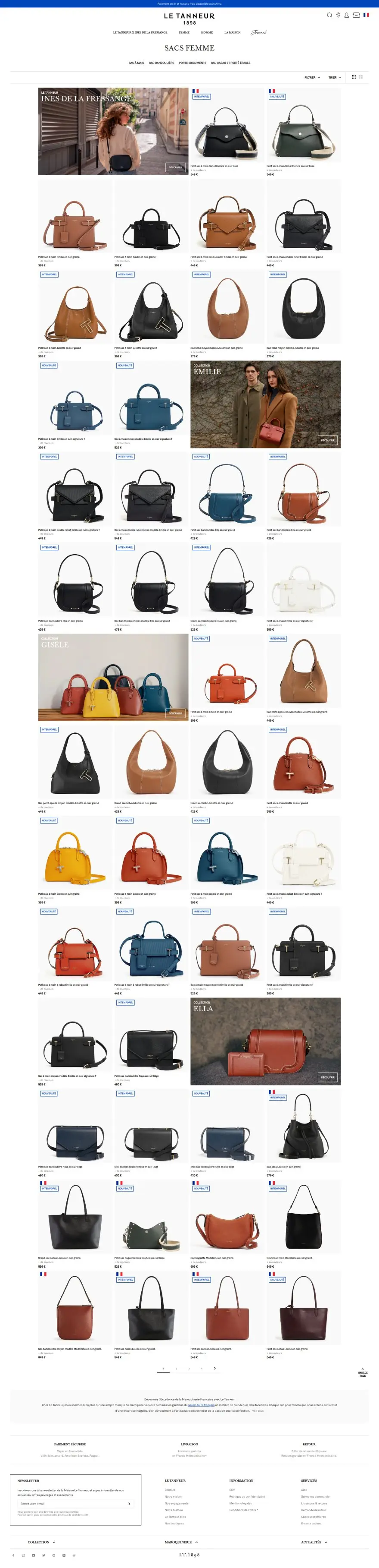 Collection page desktop