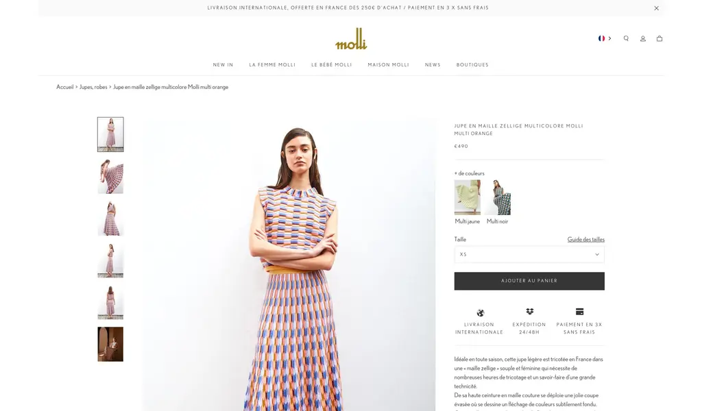 Product page desktop